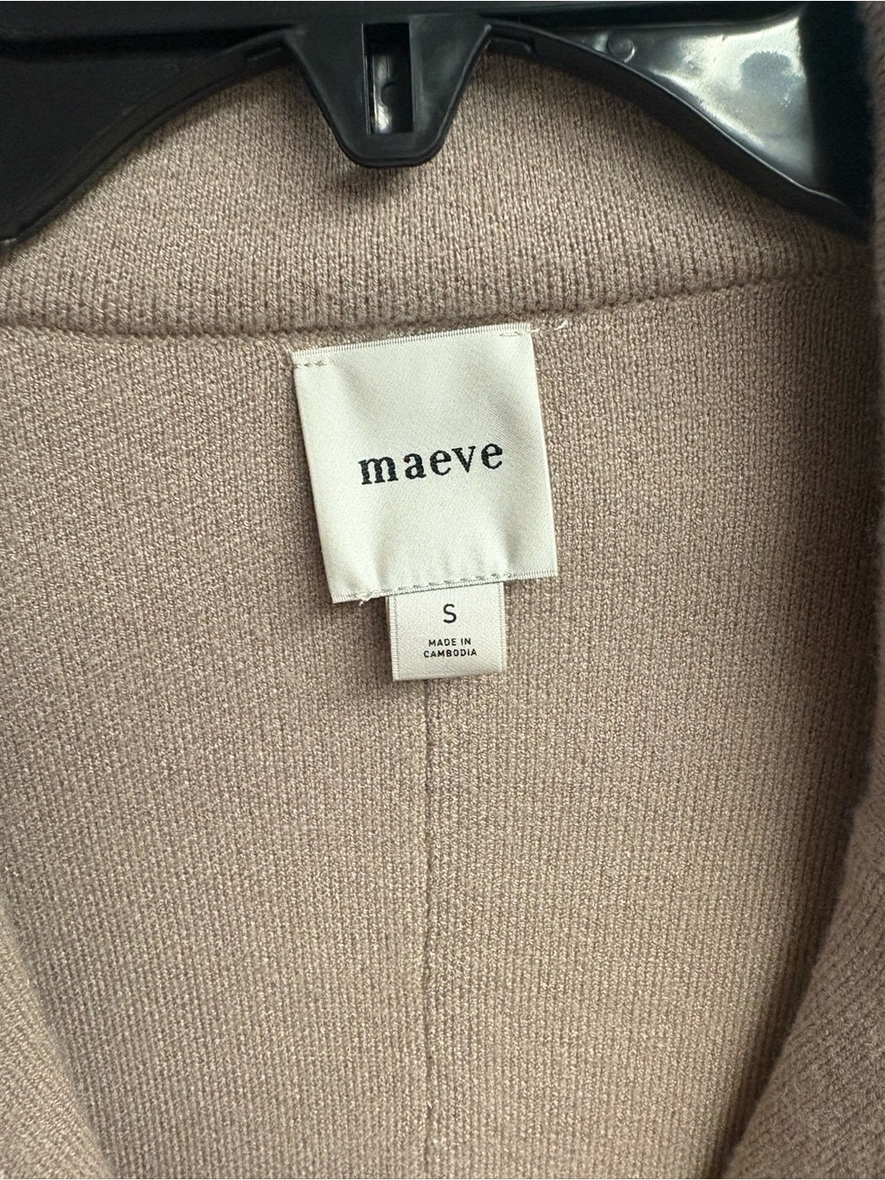 Maeve Beige Knit Viscose Blend Double Breasted Blazer Size Small - Picture 3 of 5